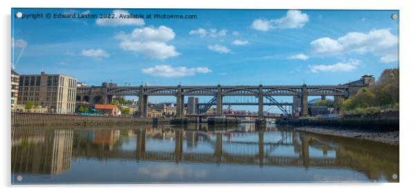 Tyne Bridges Acrylic by Edward Laxton
