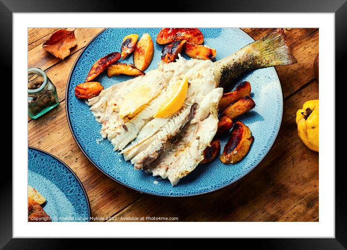 Delicious diet fish, seasonal recipe. Framed Mounted Print by Mykola Lunov Mykola