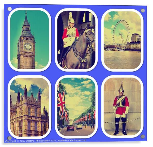 Collage Of London, Acrylic by Tony Williams. Photography email tony-williams53@sky.com