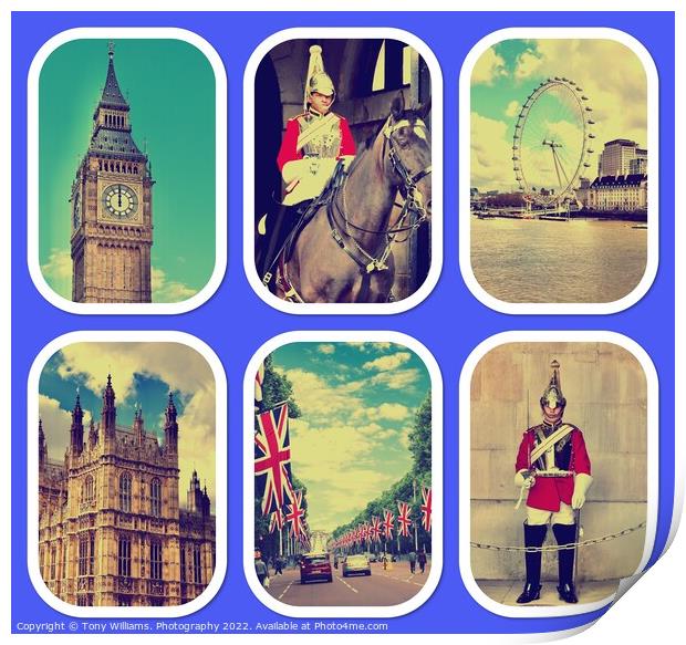 Collage Of London, Print by Tony Williams. Photography email tony-williams53@sky.com