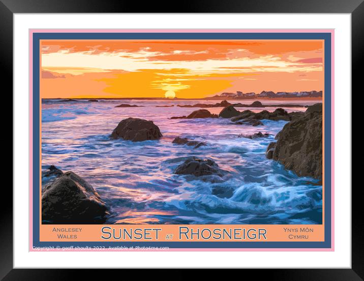 Sunset at Rhosneigr  Framed Mounted Print by geoff shoults
