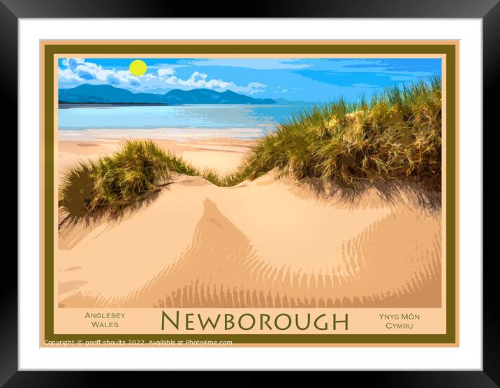 Newborough, Anglesey Framed Mounted Print by geoff shoults