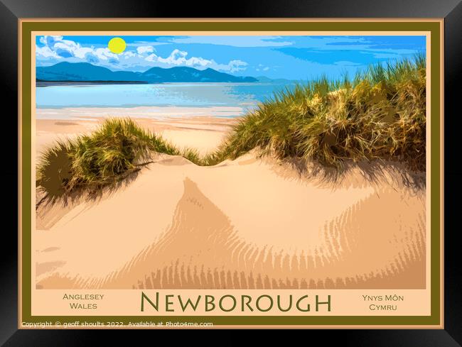 Newborough, Anglesey Framed Print by geoff shoults