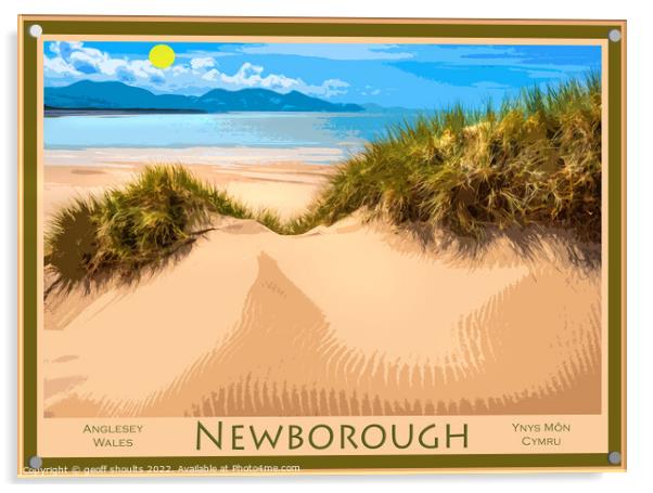 Newborough, Anglesey Acrylic by geoff shoults