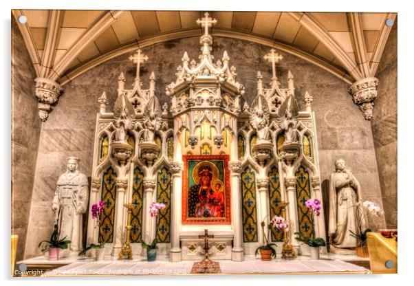Our Lady Of Czestochowa Altar NY Acrylic by David Pyatt