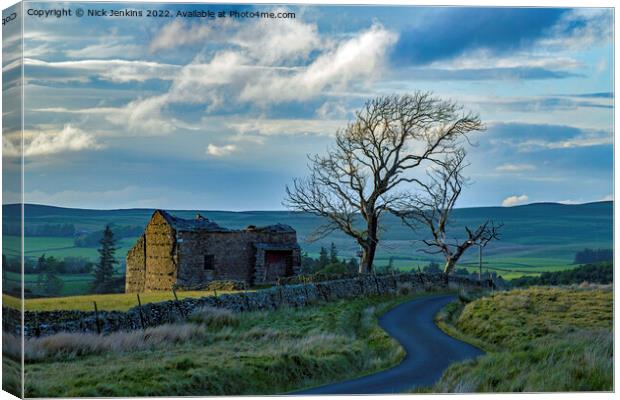 Artlegarth Deserted Barn Cumbria Canvas Print by Nick Jenkins