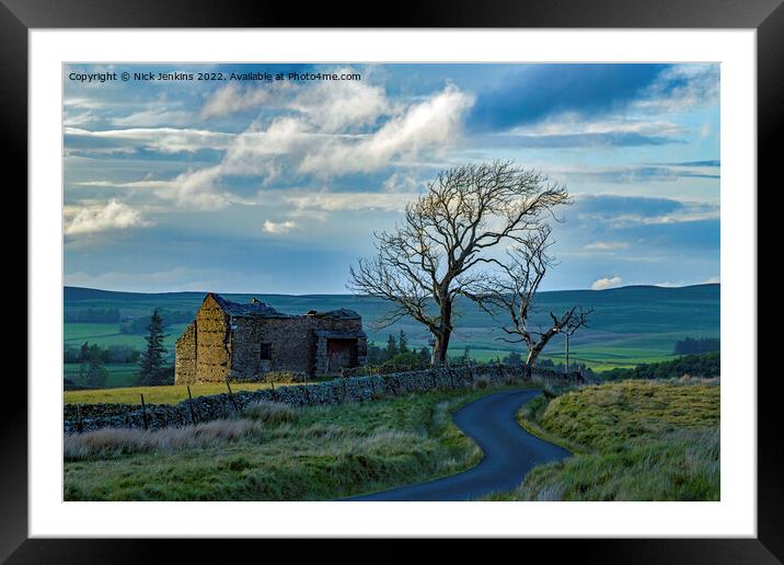 Artlegarth Deserted Barn Cumbria Framed Mounted Print by Nick Jenkins