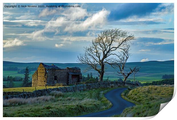 Artlegarth Deserted Barn Cumbria Print by Nick Jenkins