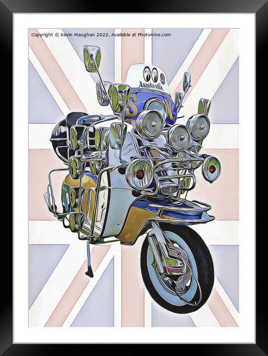 Lambretta Scooter Framed Mounted Print by Kevin Maughan