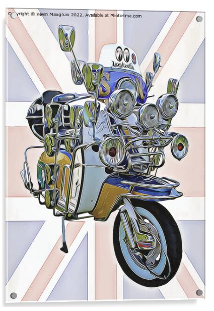 Lambretta Scooter Acrylic by Kevin Maughan