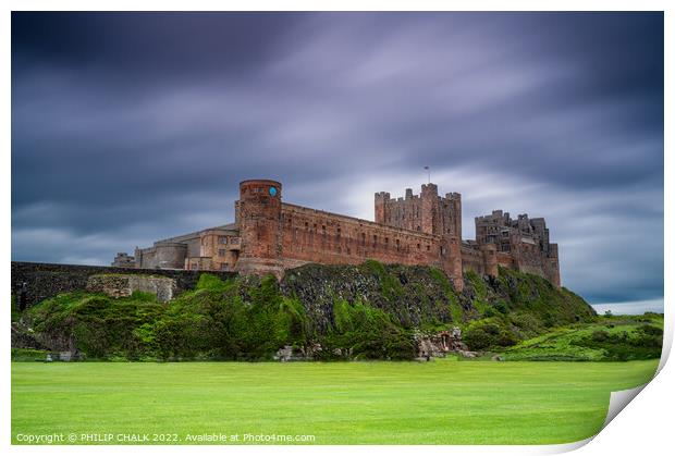 Bamburgh castle Northumberland 725 Print by PHILIP CHALK