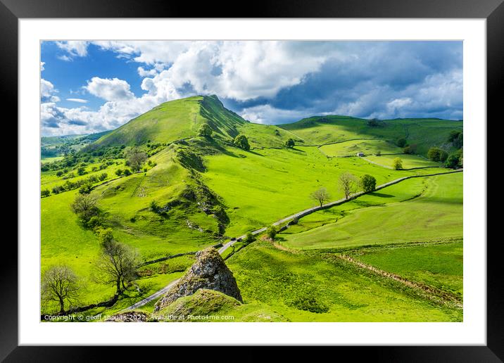 Chrome Hill, Peak District from Parkhouse Hill Framed Mounted Print by geoff shoults