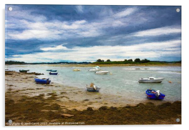 Island of Saint-Cado in Brittany - C1506-2084-OIL Acrylic by Jordi Carrio