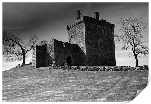 Ruins of Balvaird Castle Print by Stuart Jack