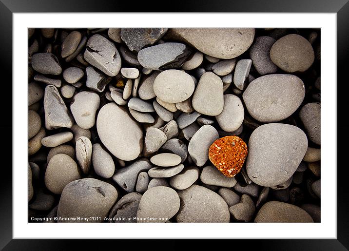 Odd One Out On The Beach Framed Mounted Print by Andrew Berry