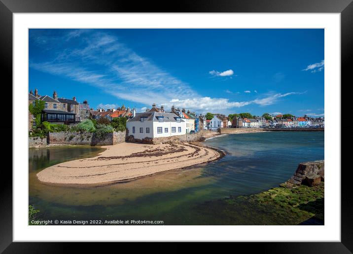 Colourful Anstruther, Fife, Scotland Framed Mounted Print by Kasia Design