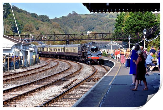 Dartmouth steam railway, Kingswear, Devon, UK. Print by john hill
