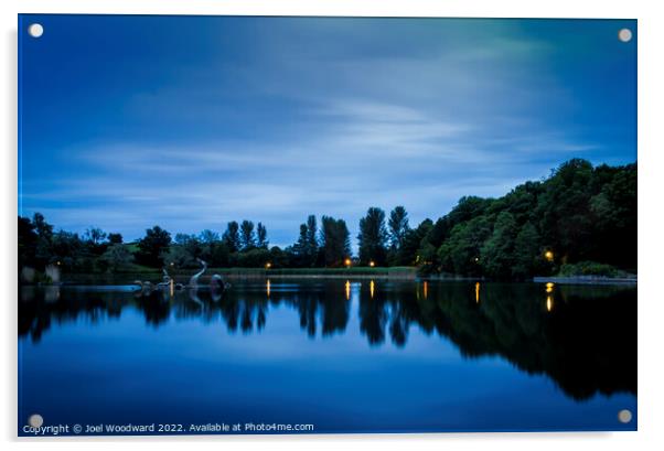   Llandrindod Wells Blue Lake Acrylic by Joel Woodward