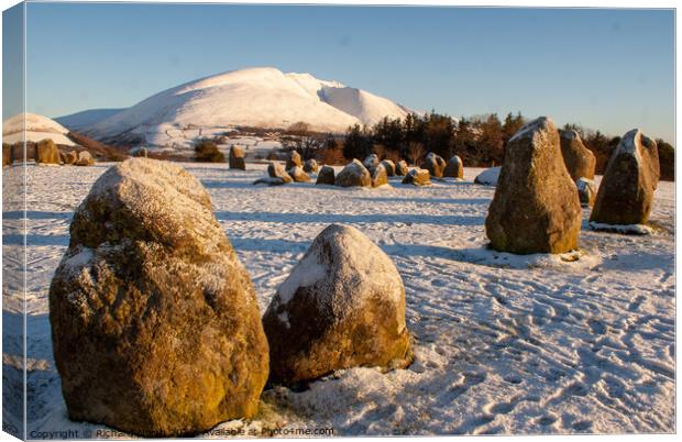 Majestic Blencathra in Winter Canvas Print by Richard North