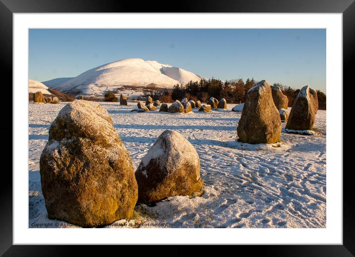 Majestic Blencathra in Winter Framed Mounted Print by Richard North