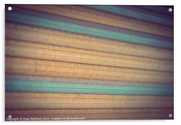 Colored and abstract closed shutter Acrylic by Ingo Menhard