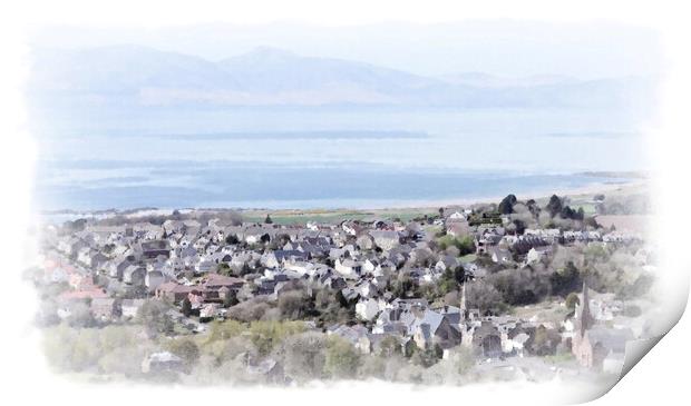West Kilbride and Arran, Scotland Print by Allan Durward Photography