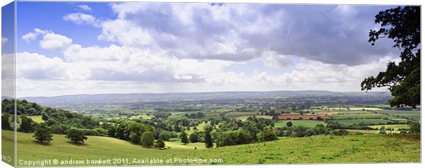 Quantock view no boarder Canvas Print by andrew bowkett