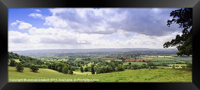 Quantock view no boarder Framed Print by andrew bowkett