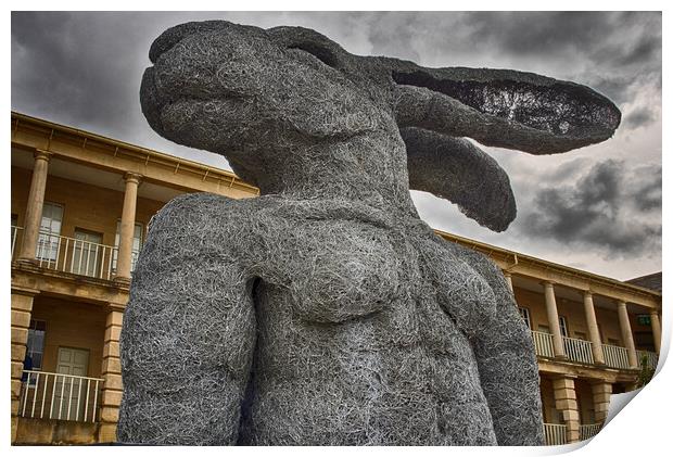 Lady Hare Torso - At the Piece Hall, Halifax Print by Glen Allen