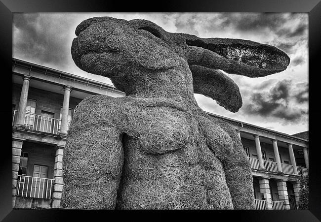 Lady Hare Torso - At the Piece Hall, Halifax Framed Print by Glen Allen