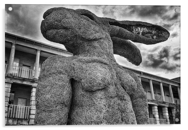 Lady Hare Torso - At the Piece Hall, Halifax Acrylic by Glen Allen