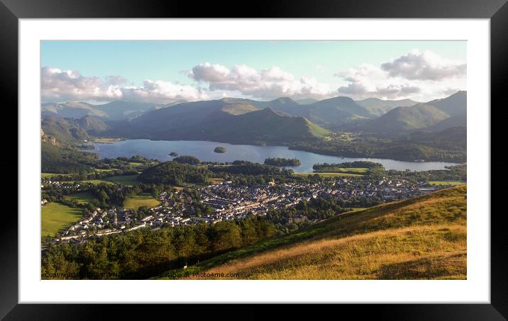 Majestic View of Keswick and Derwent Water Framed Mounted Print by Richard North