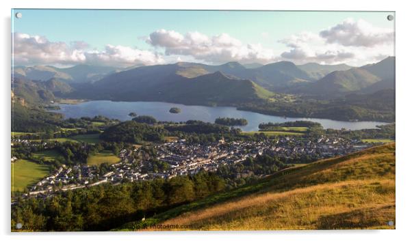 Majestic View of Keswick and Derwent Water Acrylic by Richard North
