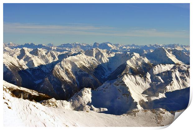 Hochgurgl Obergurgl Tirol Austrian Alps Austria Print by Andy Evans Photos