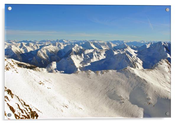 Hochgurgl Obergurgl Tirol Austrian Alps Austria Acrylic by Andy Evans Photos