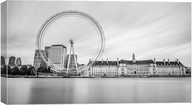 London Eye spinning on the Southbank Canvas Print by Jason Wells