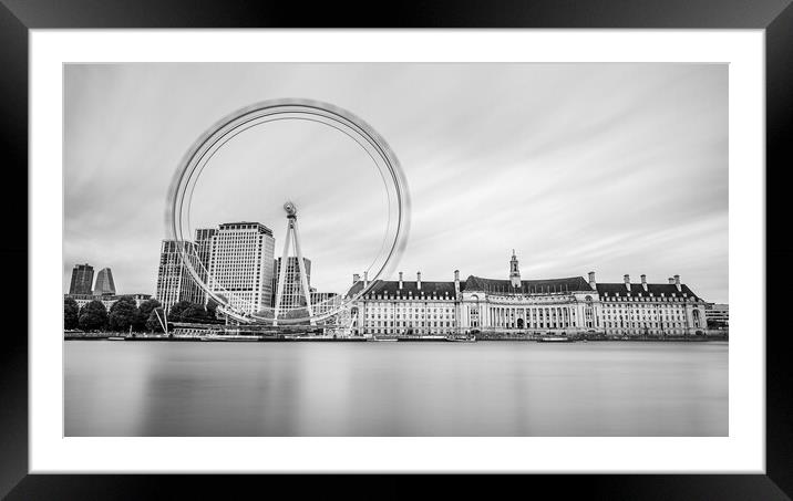 London Eye spinning on the Southbank Framed Mounted Print by Jason Wells