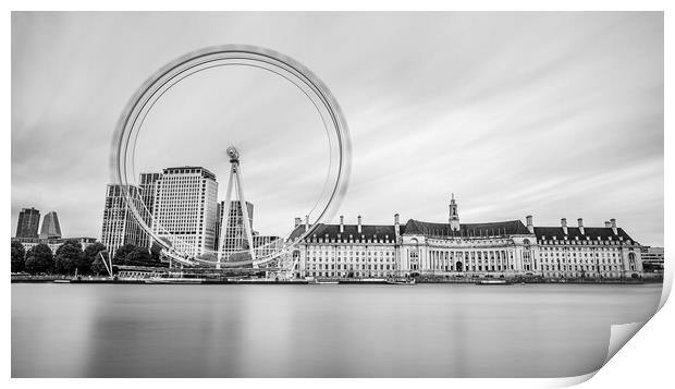 London Eye spinning on the Southbank Print by Jason Wells