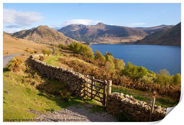 Majestic View of Crummock Water Print by Richard North