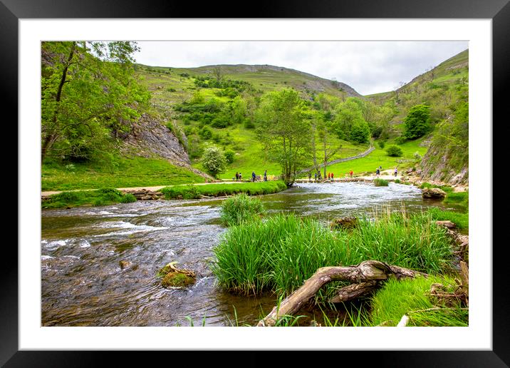 Enjoying a day out at Dovedale Framed Mounted Print by Darren Burroughs