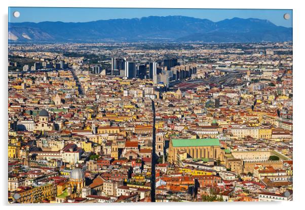 City Of Naples In Italy Aerial View Acrylic by Artur Bogacki