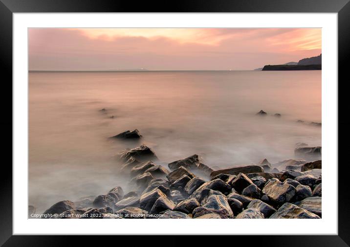 Clavell Pier Ruins at Sunset Framed Mounted Print by Stuart Wyatt