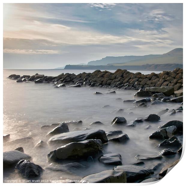 Kimmeridge: Clavell Pier Ruins Print by Stuart Wyatt