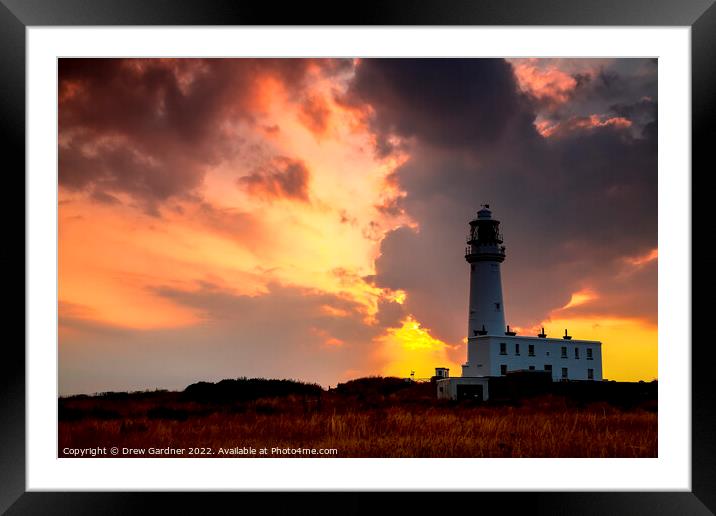 Flamborough Head Lighthouse Framed Mounted Print by Drew Gardner