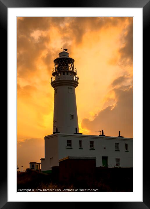 Flamborough Head Lighthouse  Framed Mounted Print by Drew Gardner