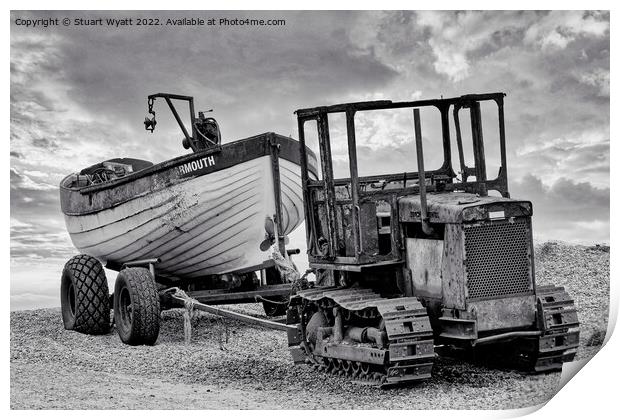Norfolk Beach Fishing Boat Print by Stuart Wyatt