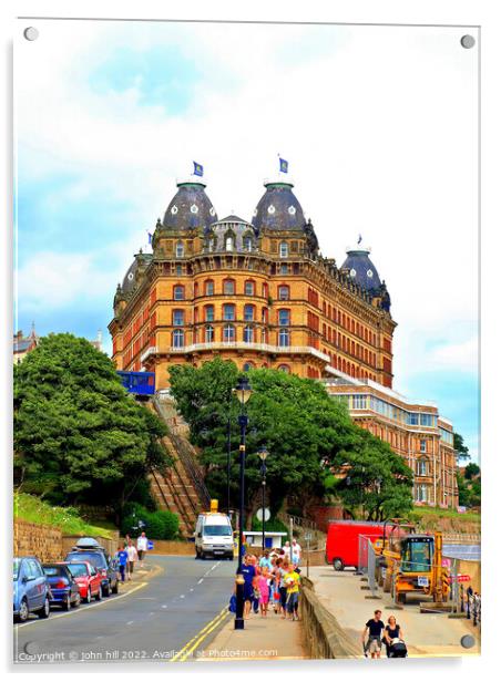 Grand Hotel, Scarborough, Yorkshire. Acrylic by john hill