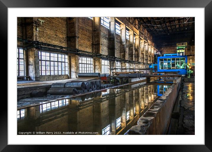 Metals Factory Cooling Pond Gansu Province China Framed Mounted Print by William Perry