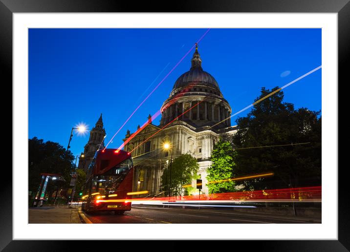 London bus passes St Pauls Framed Mounted Print by Jason Wells