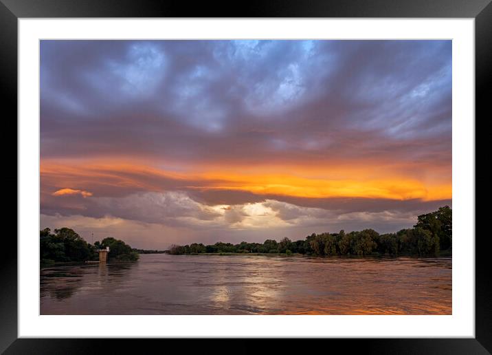 Orange River at Sunset Framed Mounted Print by Arterra 